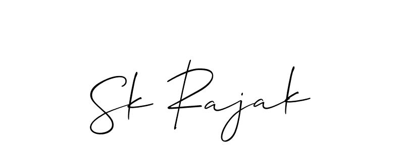 How to make Sk Rajak signature? Allison_Script is a professional autograph style. Create handwritten signature for Sk Rajak name. Sk Rajak signature style 2 images and pictures png