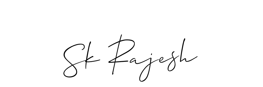 Make a beautiful signature design for name Sk Rajesh. With this signature (Allison_Script) style, you can create a handwritten signature for free. Sk Rajesh signature style 2 images and pictures png