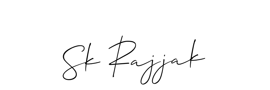 Also we have Sk Rajjak name is the best signature style. Create professional handwritten signature collection using Allison_Script autograph style. Sk Rajjak signature style 2 images and pictures png