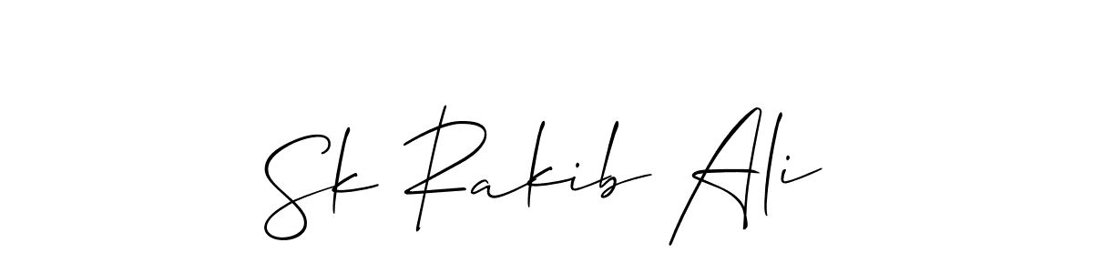 Use a signature maker to create a handwritten signature online. With this signature software, you can design (Allison_Script) your own signature for name Sk Rakib Ali. Sk Rakib Ali signature style 2 images and pictures png