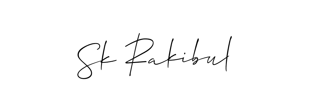 if you are searching for the best signature style for your name Sk Rakibul. so please give up your signature search. here we have designed multiple signature styles  using Allison_Script. Sk Rakibul signature style 2 images and pictures png