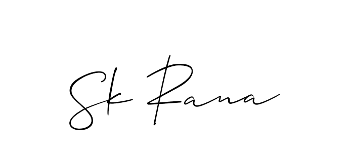 Also You can easily find your signature by using the search form. We will create Sk Rana name handwritten signature images for you free of cost using Allison_Script sign style. Sk Rana signature style 2 images and pictures png