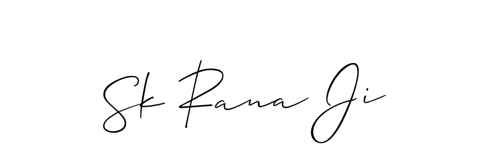 How to Draw Sk Rana Ji signature style? Allison_Script is a latest design signature styles for name Sk Rana Ji. Sk Rana Ji signature style 2 images and pictures png
