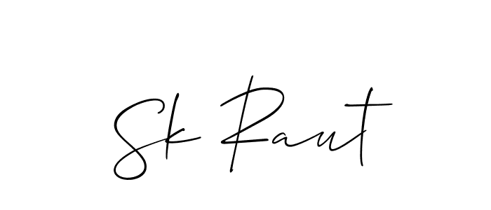 Make a beautiful signature design for name Sk Raut. With this signature (Allison_Script) style, you can create a handwritten signature for free. Sk Raut signature style 2 images and pictures png