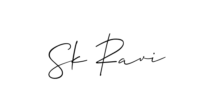 Use a signature maker to create a handwritten signature online. With this signature software, you can design (Allison_Script) your own signature for name Sk Ravi. Sk Ravi signature style 2 images and pictures png