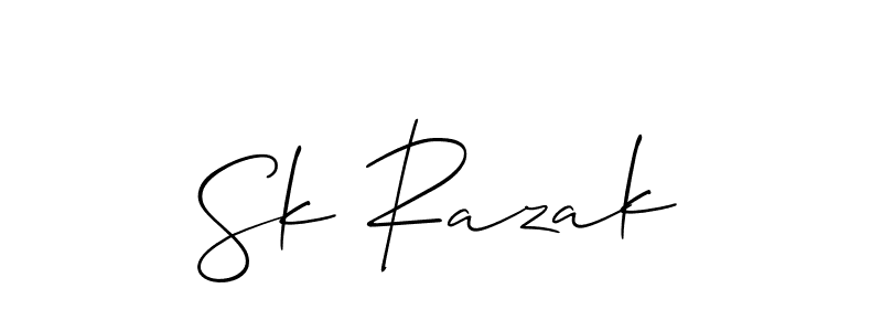 Also we have Sk Razak name is the best signature style. Create professional handwritten signature collection using Allison_Script autograph style. Sk Razak signature style 2 images and pictures png