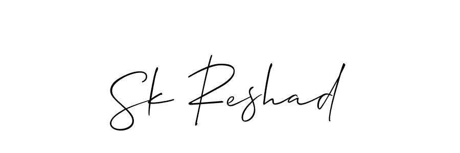 Best and Professional Signature Style for Sk Reshad. Allison_Script Best Signature Style Collection. Sk Reshad signature style 2 images and pictures png