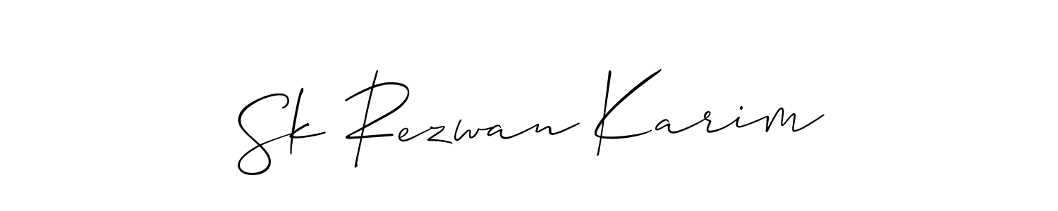 Design your own signature with our free online signature maker. With this signature software, you can create a handwritten (Allison_Script) signature for name Sk Rezwan Karim. Sk Rezwan Karim signature style 2 images and pictures png