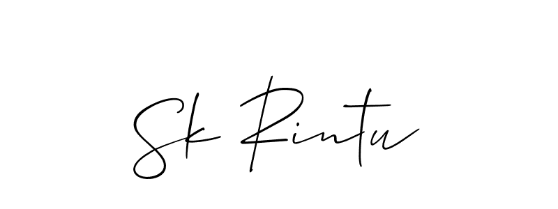 Similarly Allison_Script is the best handwritten signature design. Signature creator online .You can use it as an online autograph creator for name Sk Rintu. Sk Rintu signature style 2 images and pictures png