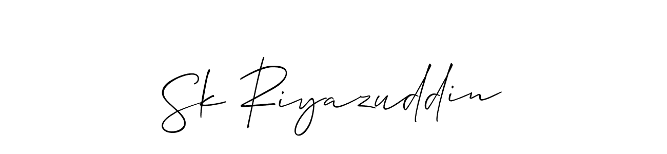 if you are searching for the best signature style for your name Sk Riyazuddin. so please give up your signature search. here we have designed multiple signature styles  using Allison_Script. Sk Riyazuddin signature style 2 images and pictures png