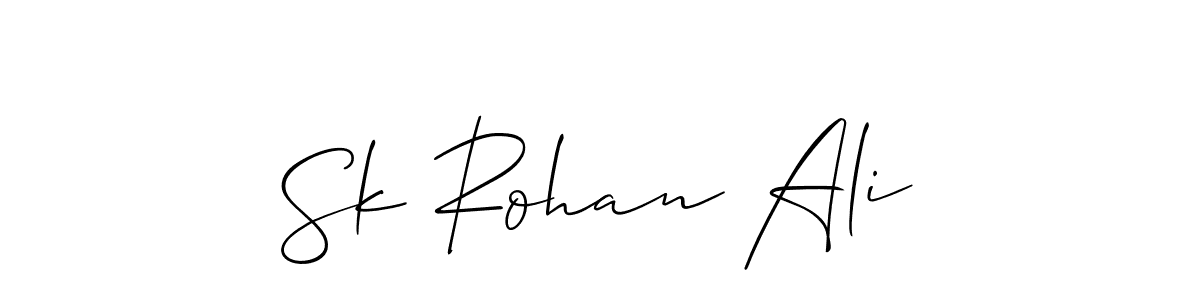 Also we have Sk Rohan Ali name is the best signature style. Create professional handwritten signature collection using Allison_Script autograph style. Sk Rohan Ali signature style 2 images and pictures png