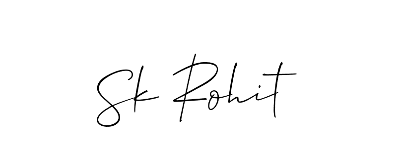 How to make Sk Rohit signature? Allison_Script is a professional autograph style. Create handwritten signature for Sk Rohit name. Sk Rohit signature style 2 images and pictures png