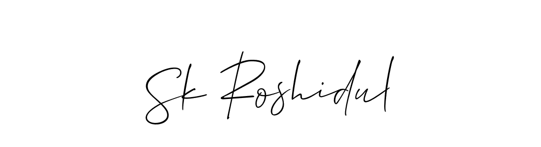 Design your own signature with our free online signature maker. With this signature software, you can create a handwritten (Allison_Script) signature for name Sk Roshidul. Sk Roshidul signature style 2 images and pictures png