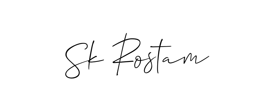 Also You can easily find your signature by using the search form. We will create Sk Rostam name handwritten signature images for you free of cost using Allison_Script sign style. Sk Rostam signature style 2 images and pictures png