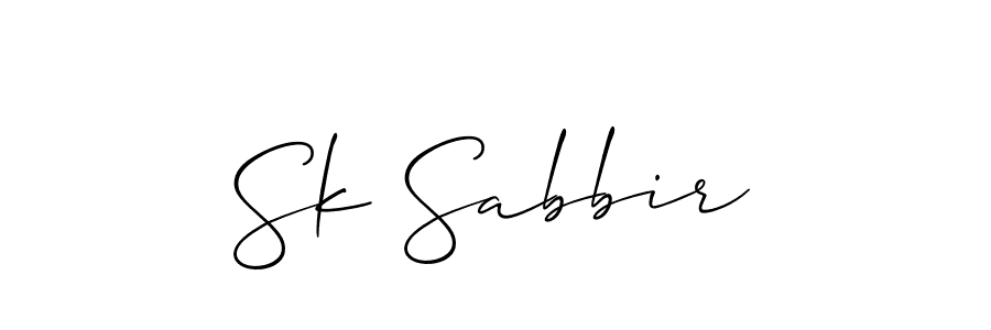 Make a beautiful signature design for name Sk Sabbir. With this signature (Allison_Script) style, you can create a handwritten signature for free. Sk Sabbir signature style 2 images and pictures png