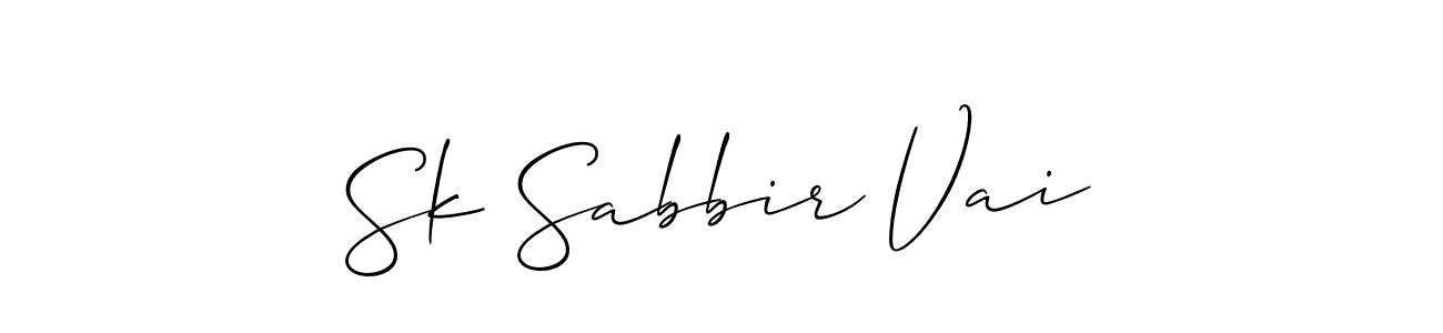 Make a short Sk Sabbir Vai signature style. Manage your documents anywhere anytime using Allison_Script. Create and add eSignatures, submit forms, share and send files easily. Sk Sabbir Vai signature style 2 images and pictures png