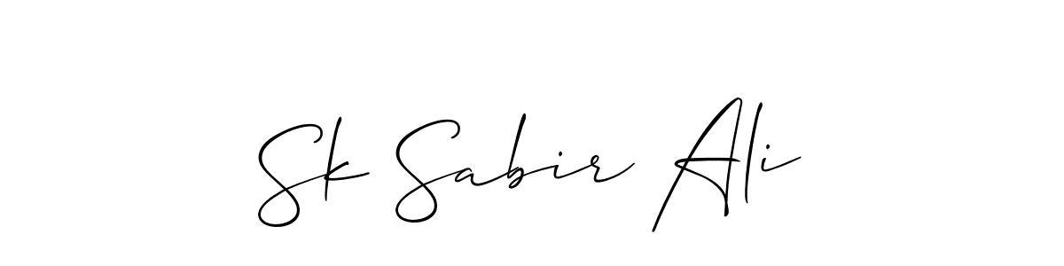 Make a short Sk Sabir Ali signature style. Manage your documents anywhere anytime using Allison_Script. Create and add eSignatures, submit forms, share and send files easily. Sk Sabir Ali signature style 2 images and pictures png