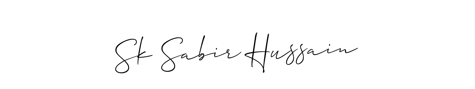 How to make Sk Sabir Hussain signature? Allison_Script is a professional autograph style. Create handwritten signature for Sk Sabir Hussain name. Sk Sabir Hussain signature style 2 images and pictures png