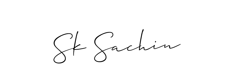 Use a signature maker to create a handwritten signature online. With this signature software, you can design (Allison_Script) your own signature for name Sk Sachin. Sk Sachin signature style 2 images and pictures png