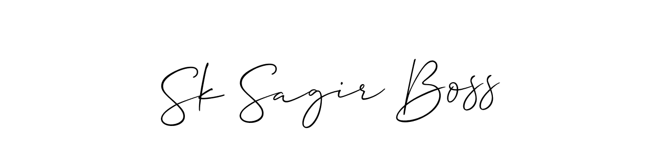 Sk Sagir Boss stylish signature style. Best Handwritten Sign (Allison_Script) for my name. Handwritten Signature Collection Ideas for my name Sk Sagir Boss. Sk Sagir Boss signature style 2 images and pictures png