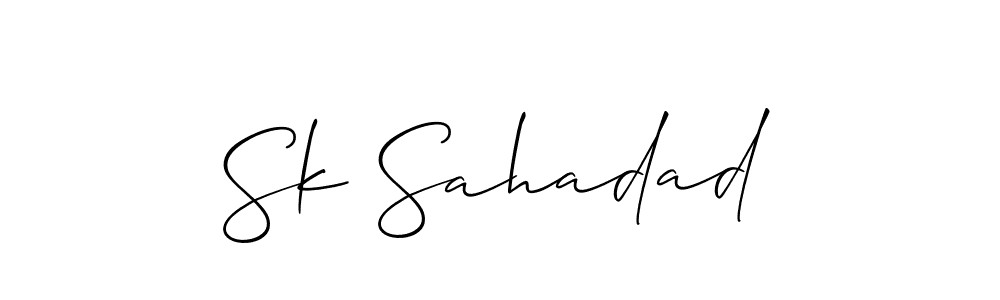 You should practise on your own different ways (Allison_Script) to write your name (Sk Sahadad) in signature. don't let someone else do it for you. Sk Sahadad signature style 2 images and pictures png