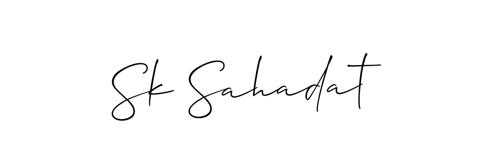 You can use this online signature creator to create a handwritten signature for the name Sk Sahadat. This is the best online autograph maker. Sk Sahadat signature style 2 images and pictures png