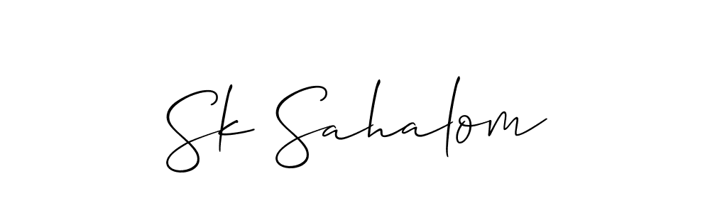 Make a short Sk Sahalom signature style. Manage your documents anywhere anytime using Allison_Script. Create and add eSignatures, submit forms, share and send files easily. Sk Sahalom signature style 2 images and pictures png