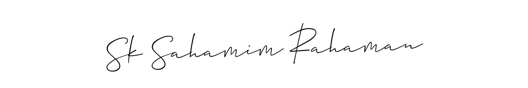 It looks lik you need a new signature style for name Sk Sahamim Rahaman. Design unique handwritten (Allison_Script) signature with our free signature maker in just a few clicks. Sk Sahamim Rahaman signature style 2 images and pictures png