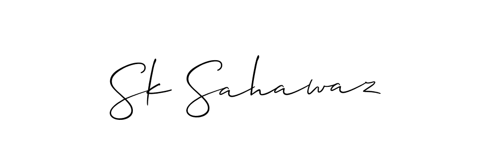Allison_Script is a professional signature style that is perfect for those who want to add a touch of class to their signature. It is also a great choice for those who want to make their signature more unique. Get Sk Sahawaz name to fancy signature for free. Sk Sahawaz signature style 2 images and pictures png