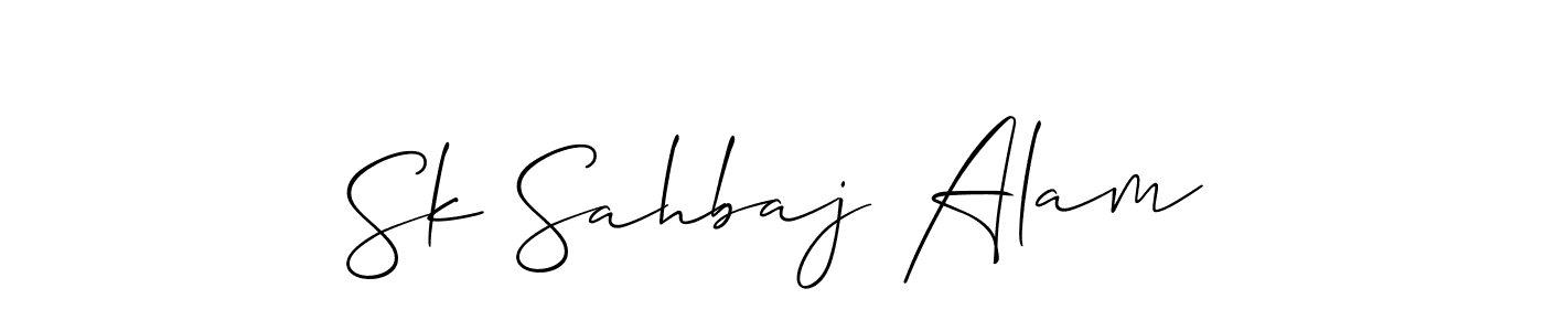 Design your own signature with our free online signature maker. With this signature software, you can create a handwritten (Allison_Script) signature for name Sk Sahbaj Alam. Sk Sahbaj Alam signature style 2 images and pictures png
