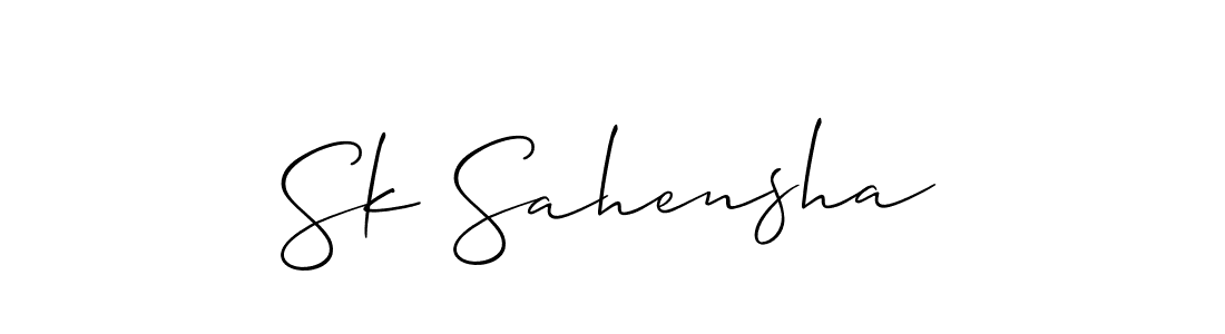 Use a signature maker to create a handwritten signature online. With this signature software, you can design (Allison_Script) your own signature for name Sk Sahensha. Sk Sahensha signature style 2 images and pictures png