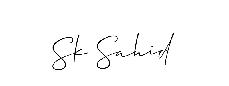 How to make Sk Sahid signature? Allison_Script is a professional autograph style. Create handwritten signature for Sk Sahid name. Sk Sahid signature style 2 images and pictures png