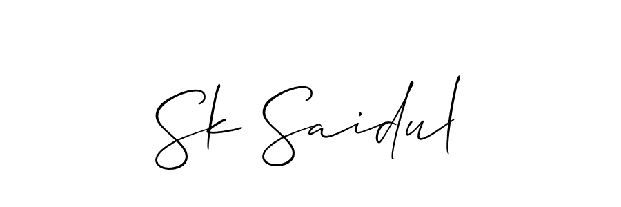 How to Draw Sk Saidul signature style? Allison_Script is a latest design signature styles for name Sk Saidul. Sk Saidul signature style 2 images and pictures png