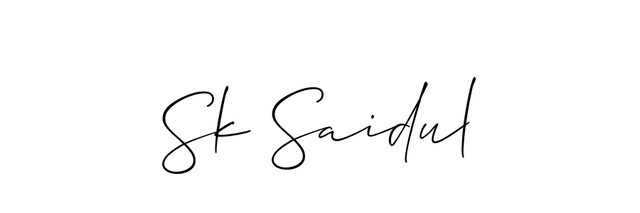 Design your own signature with our free online signature maker. With this signature software, you can create a handwritten (Allison_Script) signature for name Sk Saidul. Sk Saidul signature style 2 images and pictures png