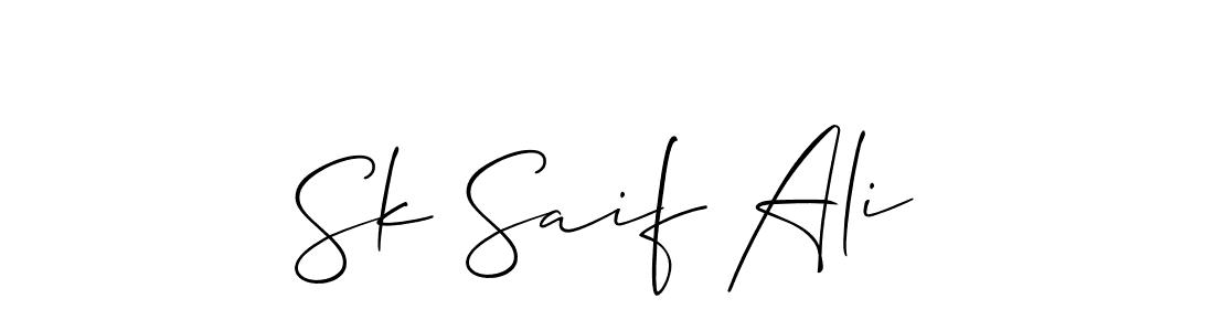 Make a short Sk Saif Ali signature style. Manage your documents anywhere anytime using Allison_Script. Create and add eSignatures, submit forms, share and send files easily. Sk Saif Ali signature style 2 images and pictures png