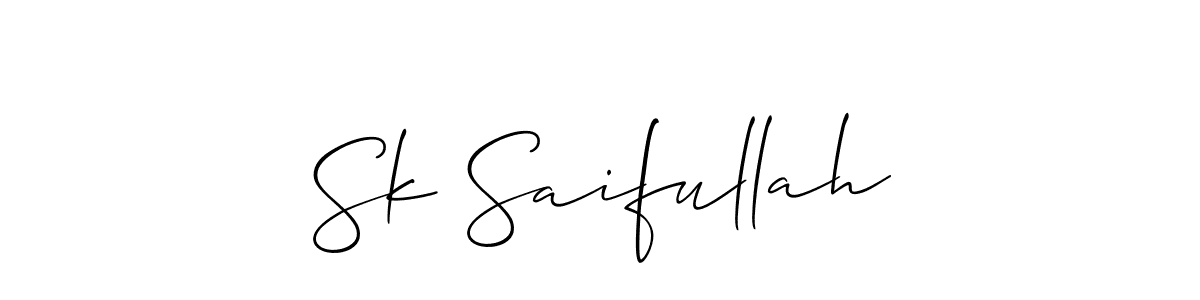 How to make Sk Saifullah signature? Allison_Script is a professional autograph style. Create handwritten signature for Sk Saifullah name. Sk Saifullah signature style 2 images and pictures png