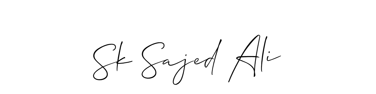 Similarly Allison_Script is the best handwritten signature design. Signature creator online .You can use it as an online autograph creator for name Sk Sajed Ali. Sk Sajed Ali signature style 2 images and pictures png