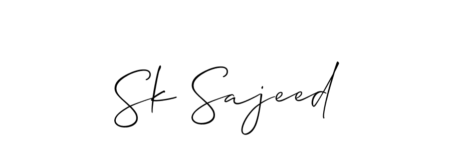 Allison_Script is a professional signature style that is perfect for those who want to add a touch of class to their signature. It is also a great choice for those who want to make their signature more unique. Get Sk Sajeed name to fancy signature for free. Sk Sajeed signature style 2 images and pictures png