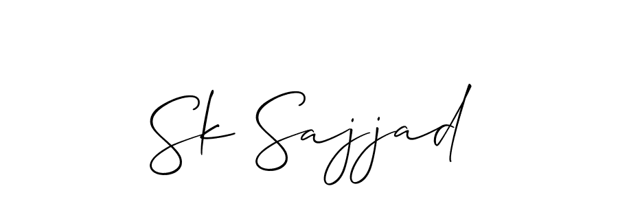 Allison_Script is a professional signature style that is perfect for those who want to add a touch of class to their signature. It is also a great choice for those who want to make their signature more unique. Get Sk Sajjad name to fancy signature for free. Sk Sajjad signature style 2 images and pictures png