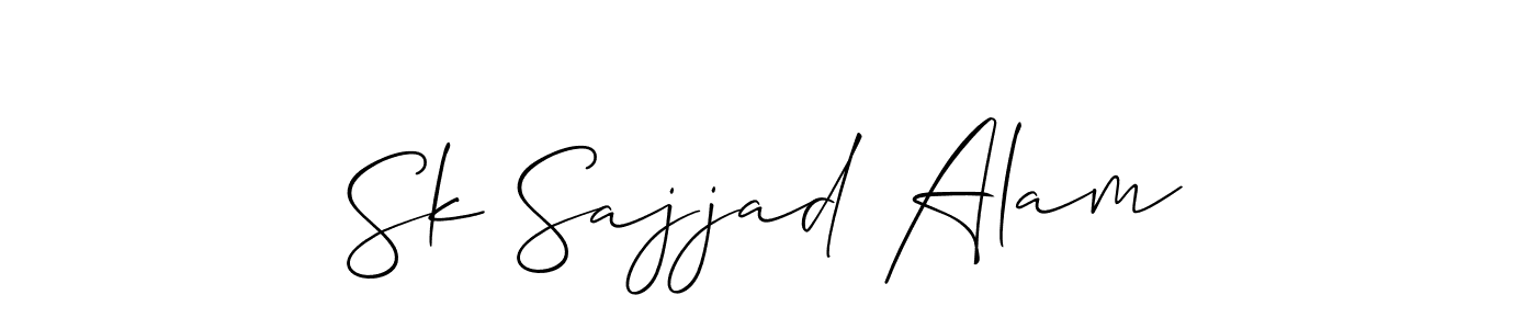 Also You can easily find your signature by using the search form. We will create Sk Sajjad Alam name handwritten signature images for you free of cost using Allison_Script sign style. Sk Sajjad Alam signature style 2 images and pictures png