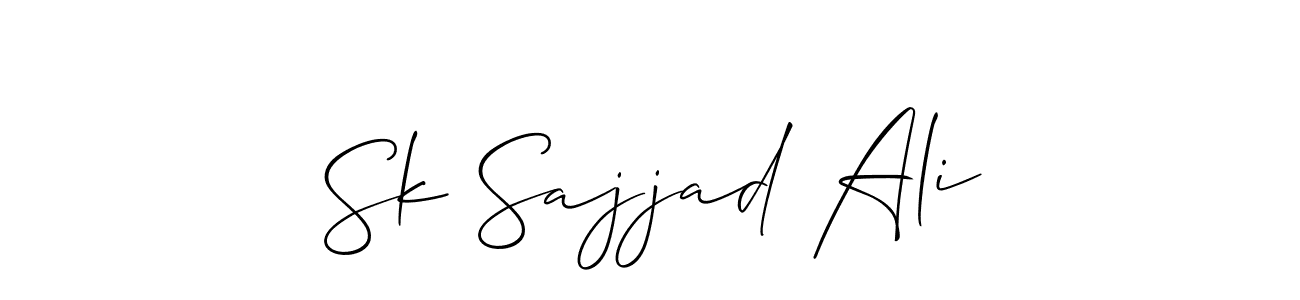 It looks lik you need a new signature style for name Sk Sajjad Ali. Design unique handwritten (Allison_Script) signature with our free signature maker in just a few clicks. Sk Sajjad Ali signature style 2 images and pictures png