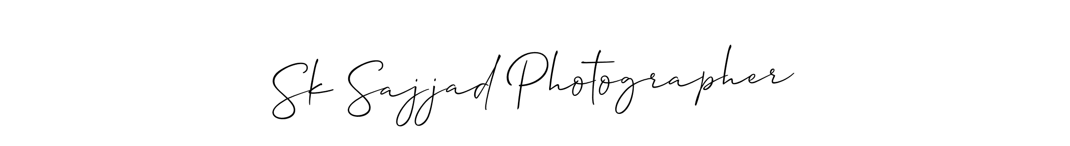 How to make Sk Sajjad Photographer signature? Allison_Script is a professional autograph style. Create handwritten signature for Sk Sajjad Photographer name. Sk Sajjad Photographer signature style 2 images and pictures png