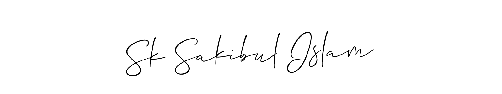 The best way (Allison_Script) to make a short signature is to pick only two or three words in your name. The name Sk Sakibul Islam include a total of six letters. For converting this name. Sk Sakibul Islam signature style 2 images and pictures png