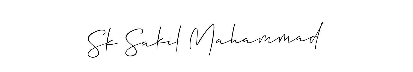 Make a short Sk Sakil Mahammad signature style. Manage your documents anywhere anytime using Allison_Script. Create and add eSignatures, submit forms, share and send files easily. Sk Sakil Mahammad signature style 2 images and pictures png