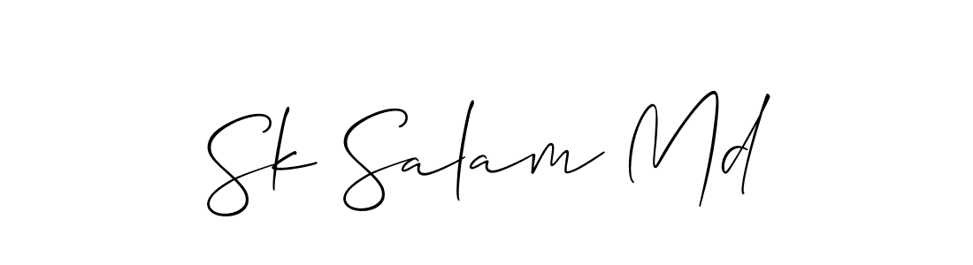 Use a signature maker to create a handwritten signature online. With this signature software, you can design (Allison_Script) your own signature for name Sk Salam Md. Sk Salam Md signature style 2 images and pictures png