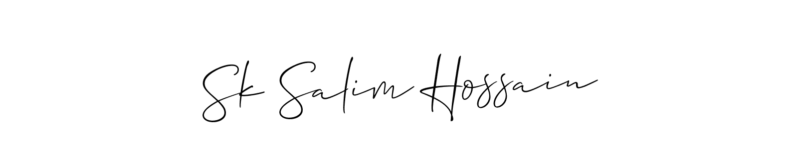 Also we have Sk Salim Hossain name is the best signature style. Create professional handwritten signature collection using Allison_Script autograph style. Sk Salim Hossain signature style 2 images and pictures png