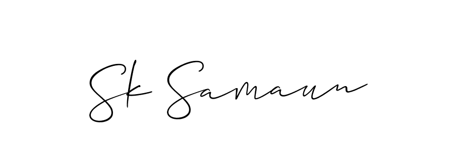 It looks lik you need a new signature style for name Sk Samaun. Design unique handwritten (Allison_Script) signature with our free signature maker in just a few clicks. Sk Samaun signature style 2 images and pictures png