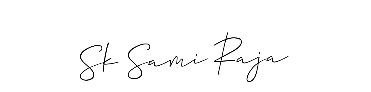 How to Draw Sk Sami Raja signature style? Allison_Script is a latest design signature styles for name Sk Sami Raja. Sk Sami Raja signature style 2 images and pictures png