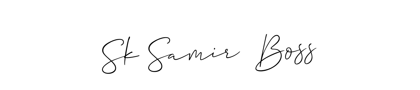 Check out images of Autograph of Sk Samir  Boss name. Actor Sk Samir  Boss Signature Style. Allison_Script is a professional sign style online. Sk Samir  Boss signature style 2 images and pictures png