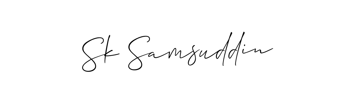 It looks lik you need a new signature style for name Sk Samsuddin. Design unique handwritten (Allison_Script) signature with our free signature maker in just a few clicks. Sk Samsuddin signature style 2 images and pictures png